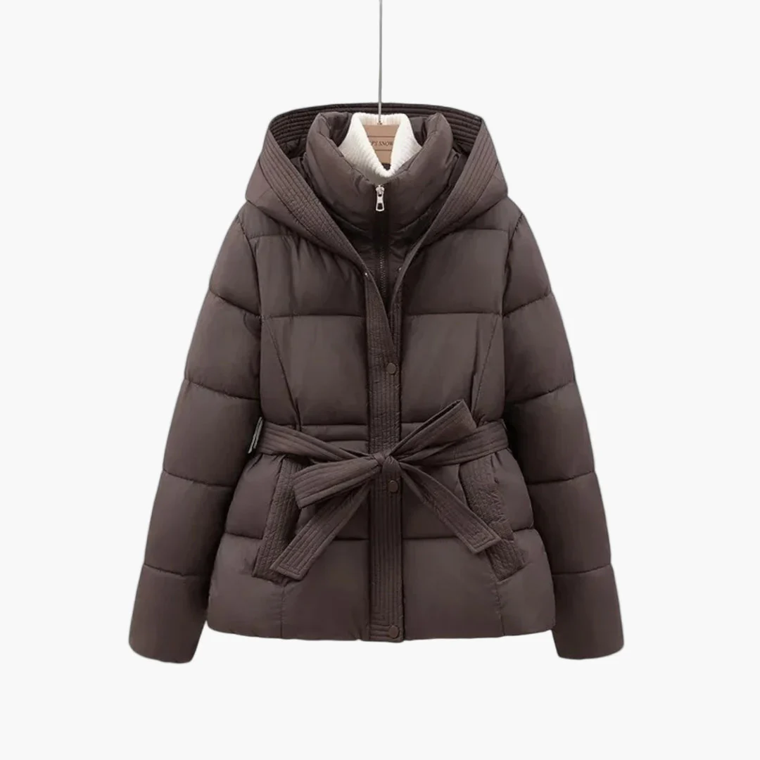 Manteau d'hiver ceinturé style parka pour femme – Élégance et chaleur urbaine - Image 2