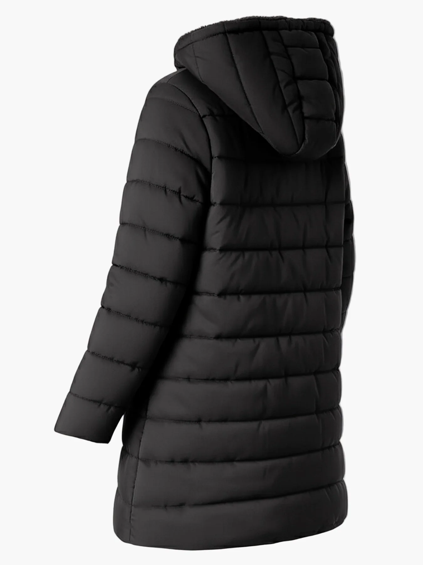 Manteau d'hiver élégant pour femme à capuche large – Style matelassé urbain - Image 7