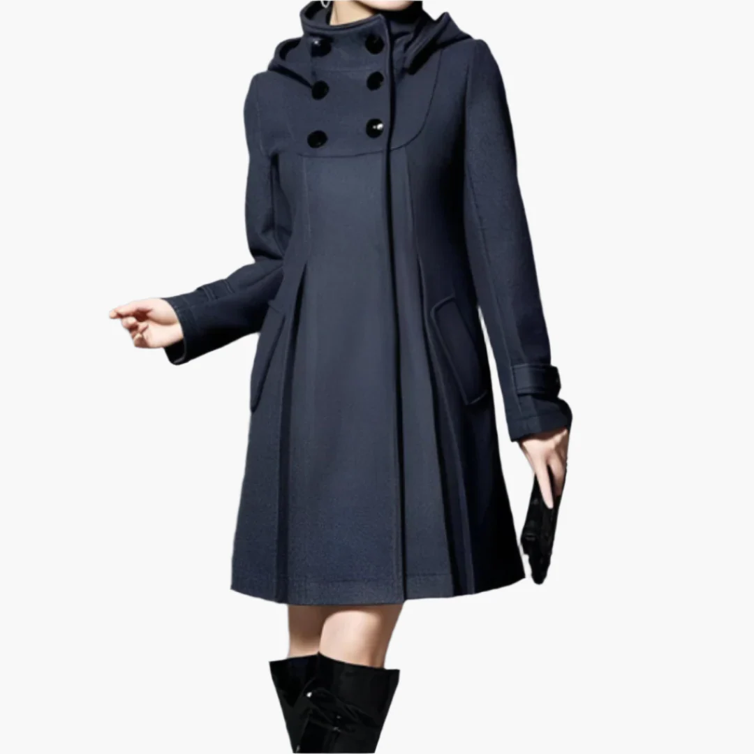 Manteau d’Hiver Élégant Femme Style Classique avec Capuche – Idéal pour Froid et Occasions Spéciales - Image 3