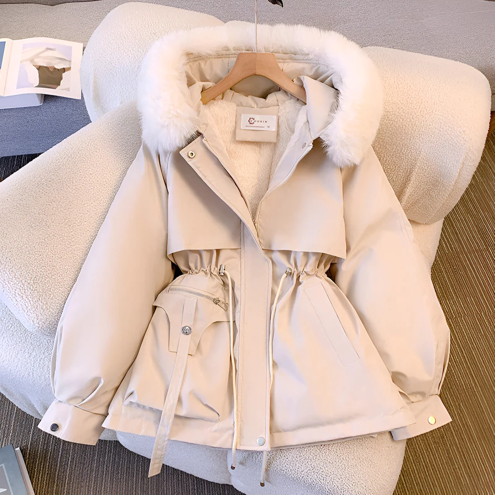 Manteau d'Hiver Élégant pour Femme Style Parka Chaud et Tendance - Image 2