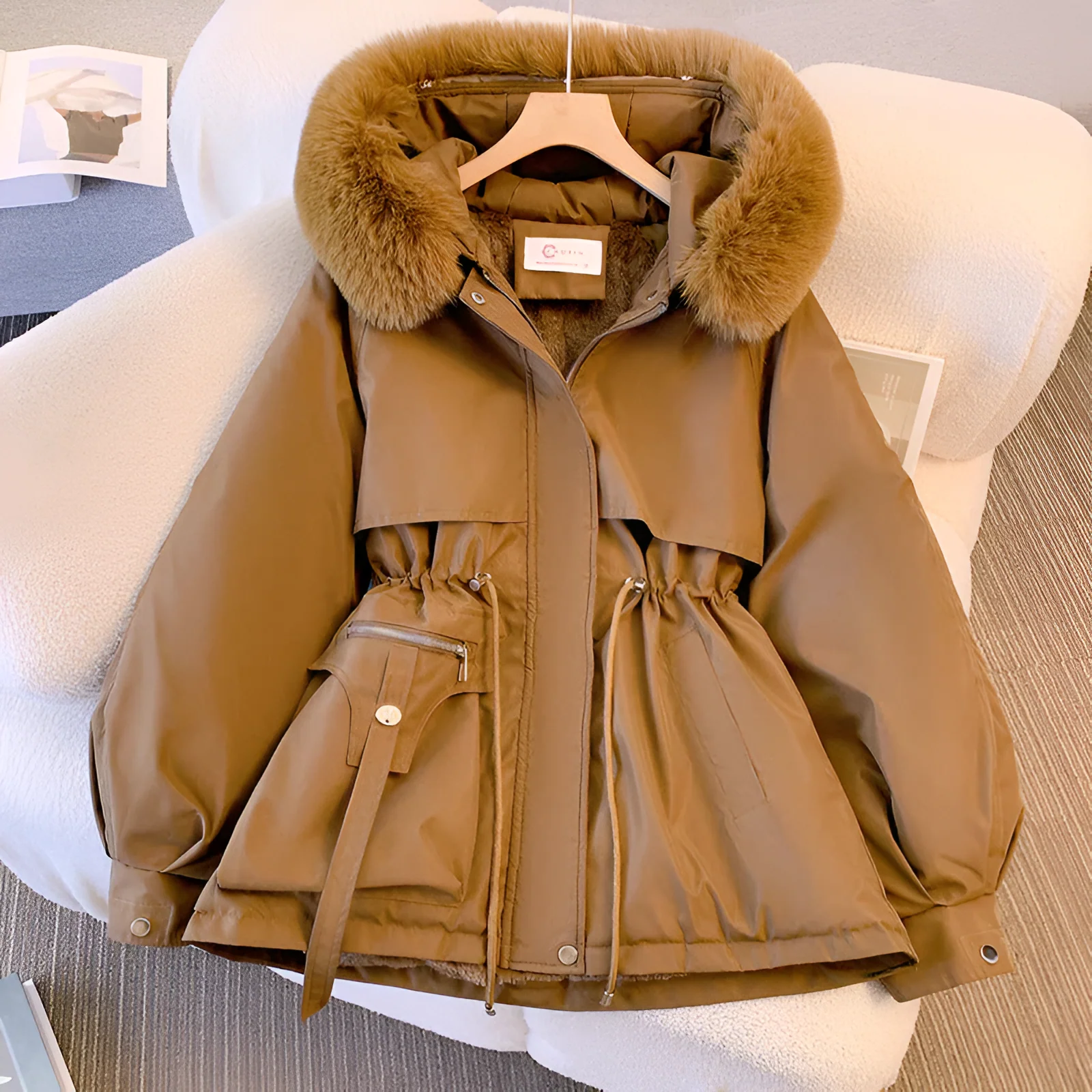 Manteau d'Hiver Élégant pour Femme Style Parka Chaud et Tendance - Image 5