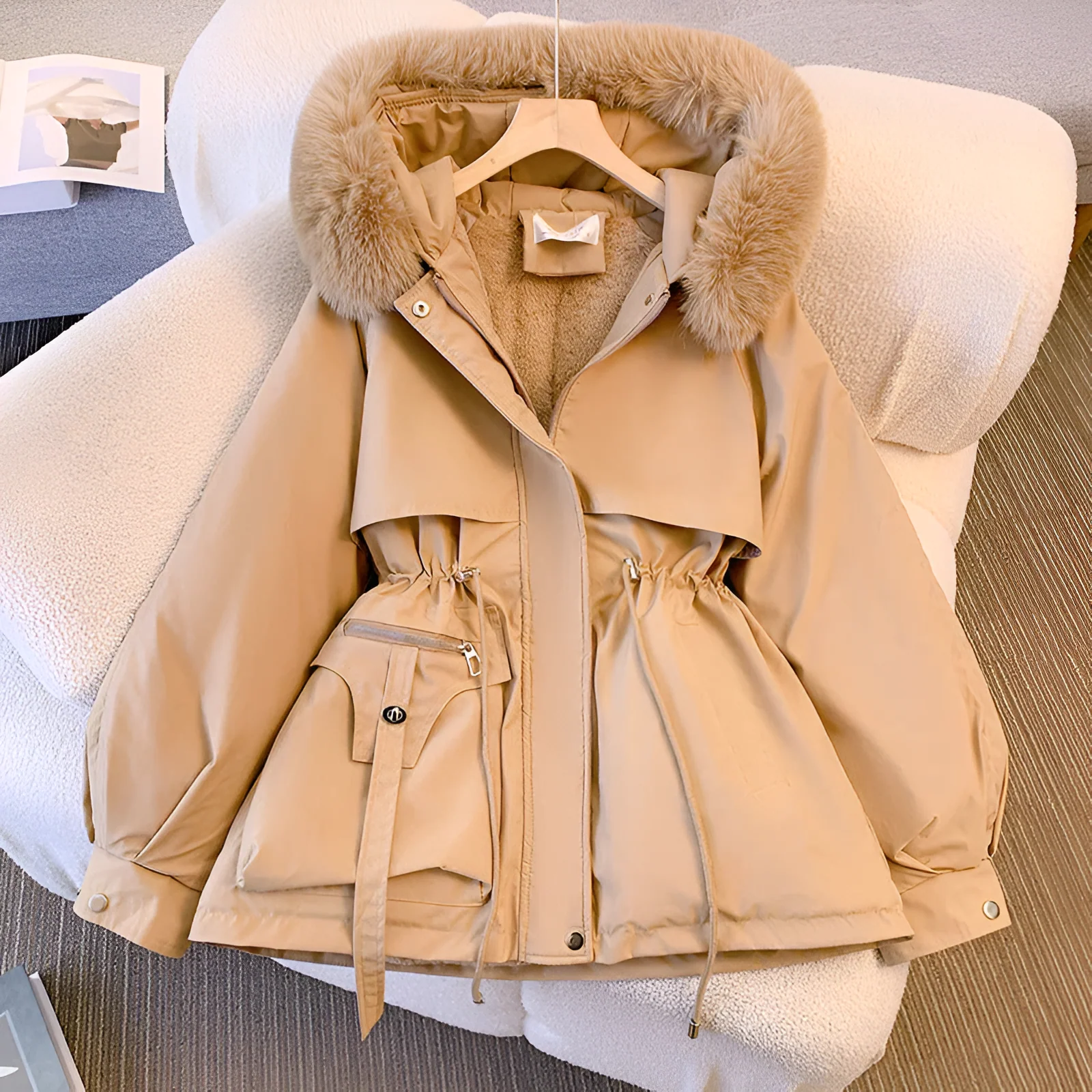 Manteau d'Hiver Élégant pour Femme Style Parka Chaud et Tendance - Image 6