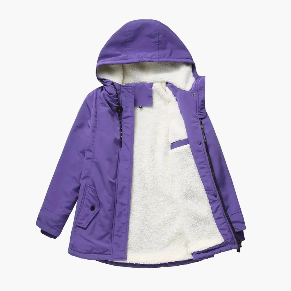 Manteau d'Hiver Femme à Capuche Style Décontracté Chaud pour Extérieur - Image 12