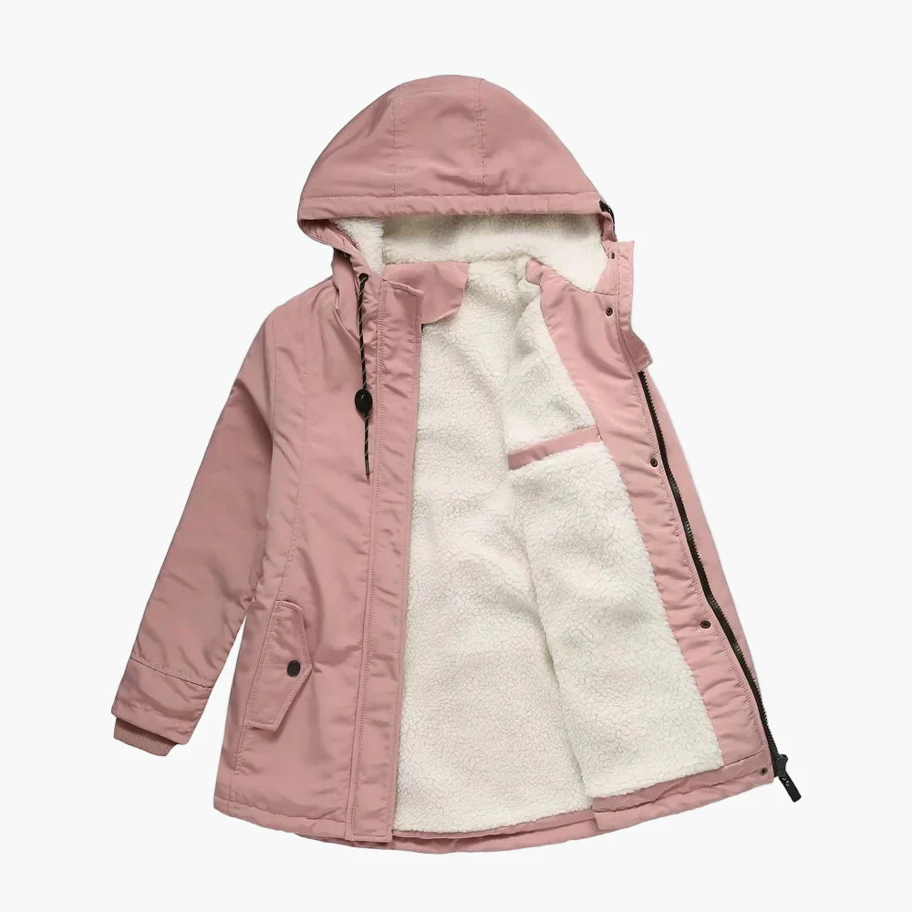 Manteau d'Hiver Femme à Capuche Style Décontracté Chaud pour Extérieur - Image 8