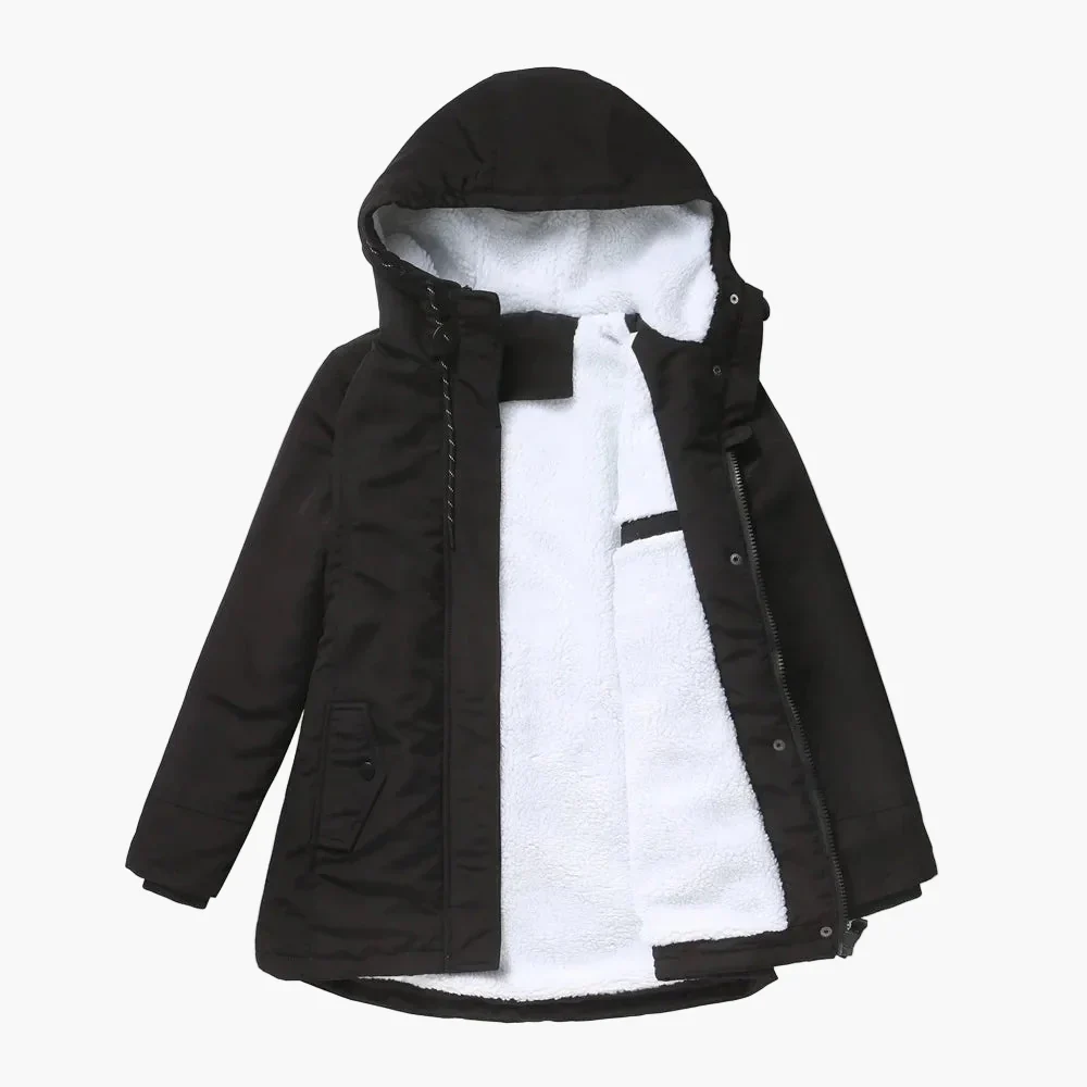 Manteau d'Hiver Femme à Capuche Style Décontracté Chaud pour Extérieur - Image 9