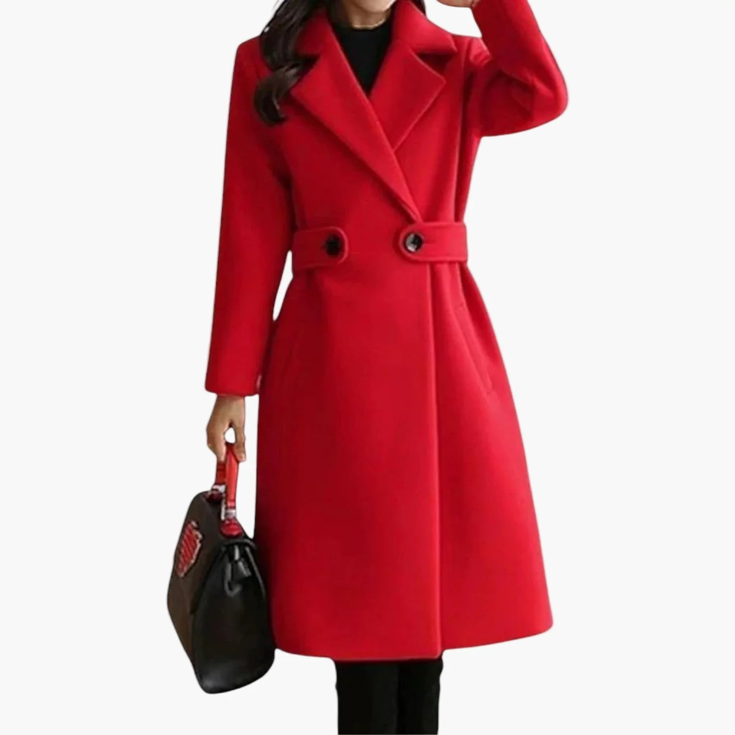 Manteau d'Hiver Femme Élégant Ceinturé Style Classique pour Tenue Urbaine et Chic - Image 3