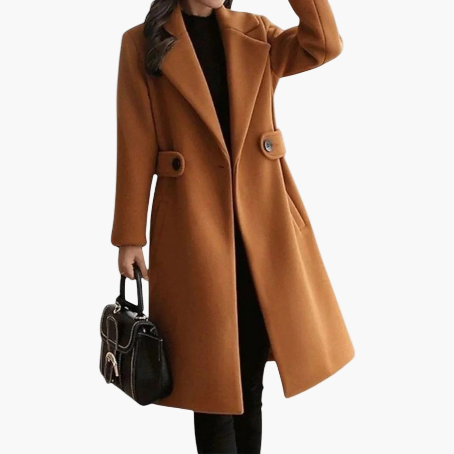 Manteau d'Hiver Femme Élégant Ceinturé Style Classique pour Tenue Urbaine et Chic - Image 4