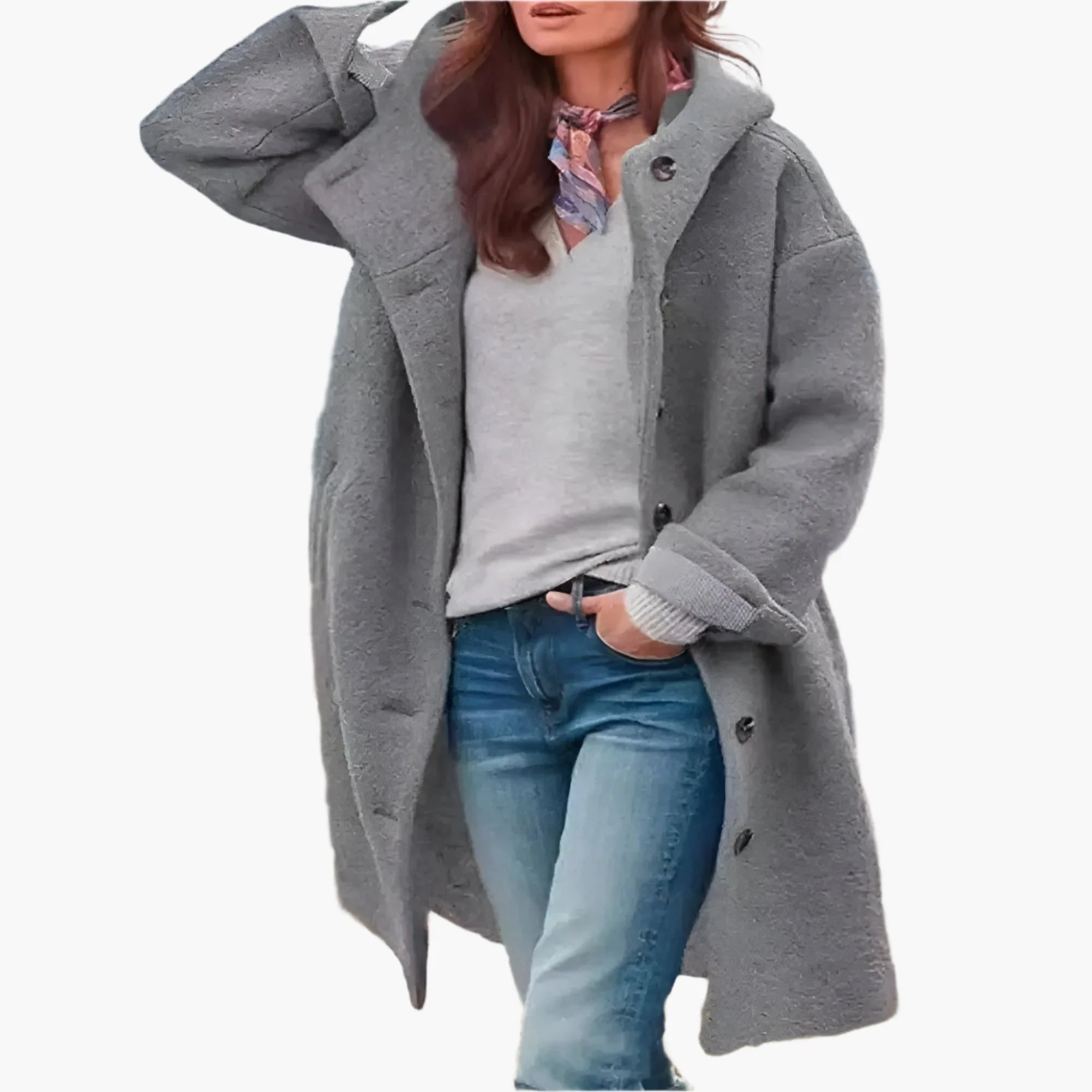 Manteau d'Hiver Femme Élégant Style Oversize Idéal pour Temps Froid et Urbain - Image 2