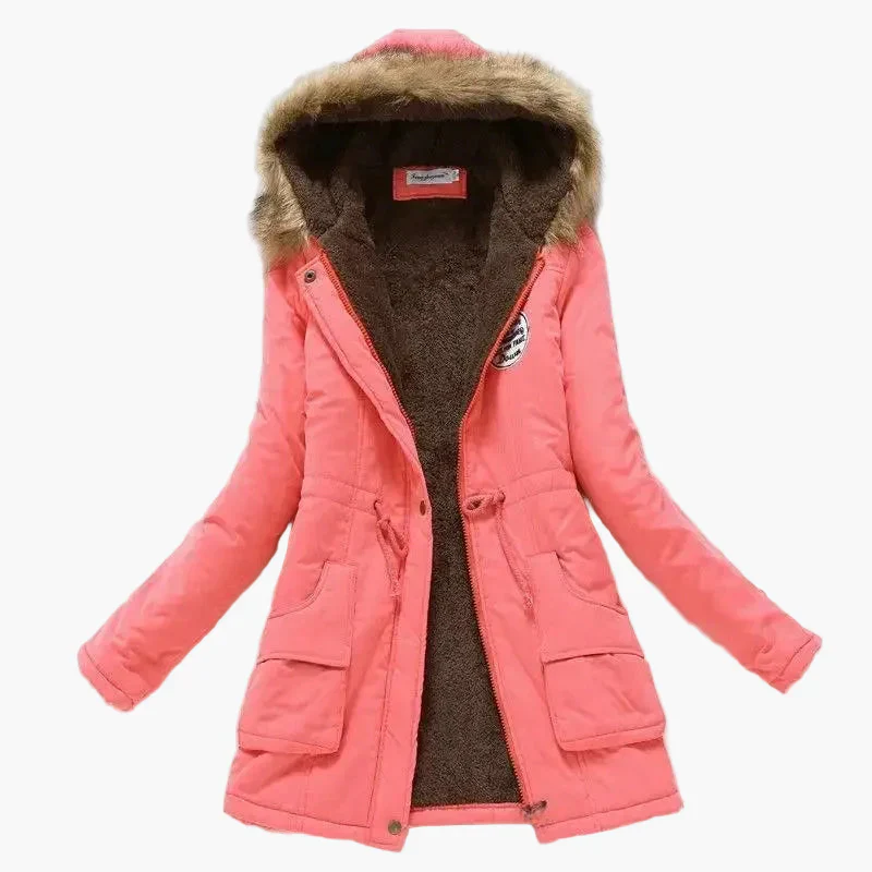 Manteau d’Hiver Femme – Style Coréen à Capuche, Mi-Long - Image 10
