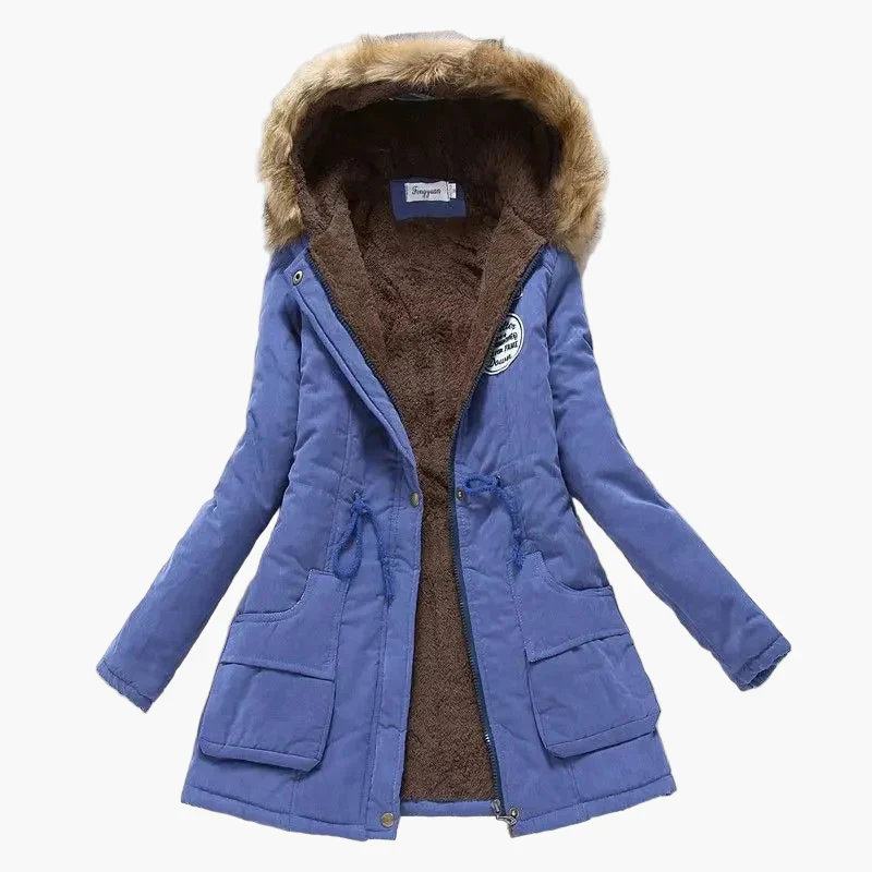 Manteau d’Hiver Femme – Style Coréen à Capuche, Mi-Long - Image 11