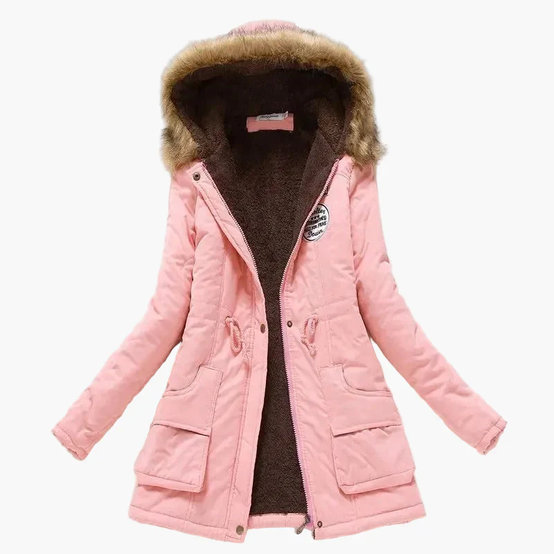 Manteau d’Hiver Femme – Style Coréen à Capuche, Mi-Long - Image 13
