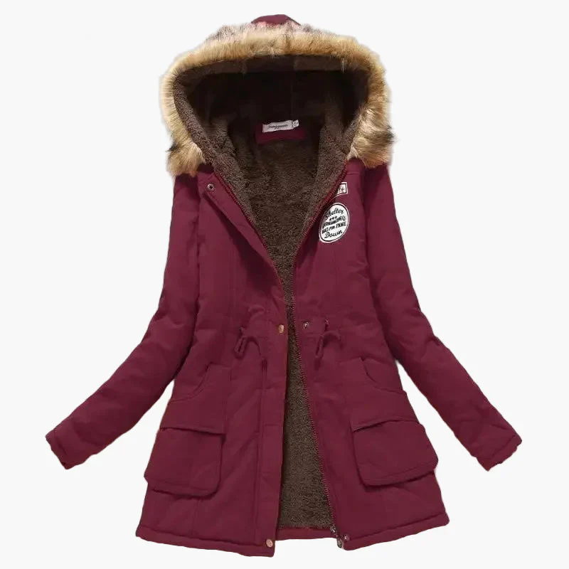 Manteau d’Hiver Femme – Style Coréen à Capuche, Mi-Long - Image 14