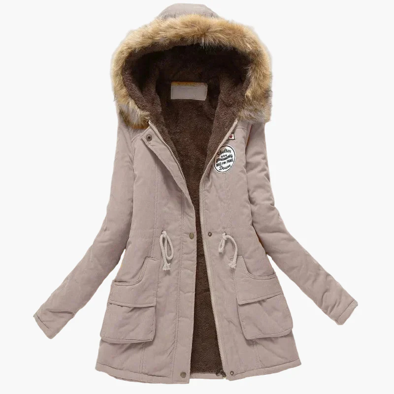 Manteau d’Hiver Femme – Style Coréen à Capuche, Mi-Long - Image 6