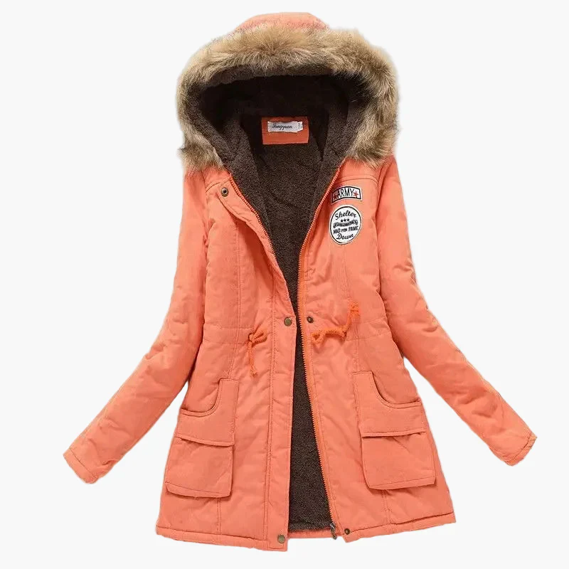 Manteau d’Hiver Femme – Style Coréen à Capuche, Mi-Long - Image 9