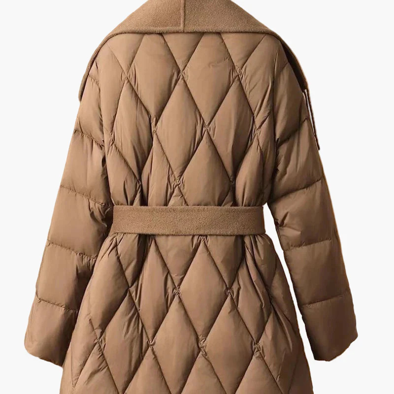 Manteau d'hiver femme style coréen avec ceinture et franges, coupe ample, tendance urbaine - Image 3
