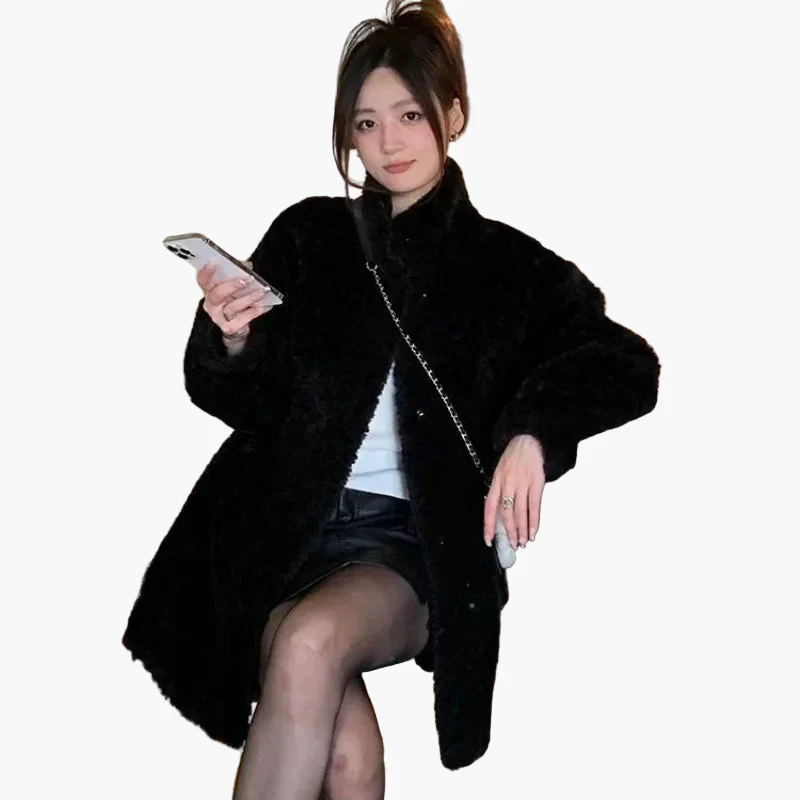 Manteau d'hiver femme style décontracté épais et chaud tendance urbaine - Image 3