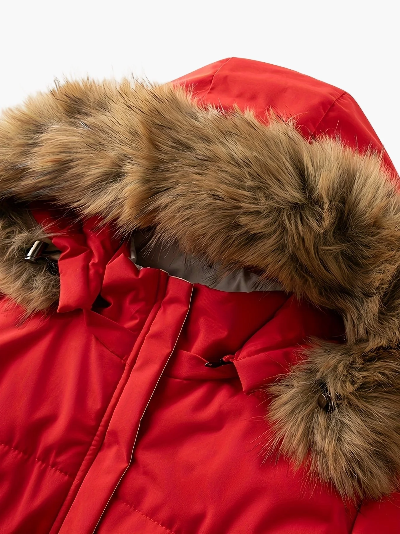 Manteau d'hiver femme style parka avec capuche en fausse fourrure – Élégance chic pour temps froid - Image 10