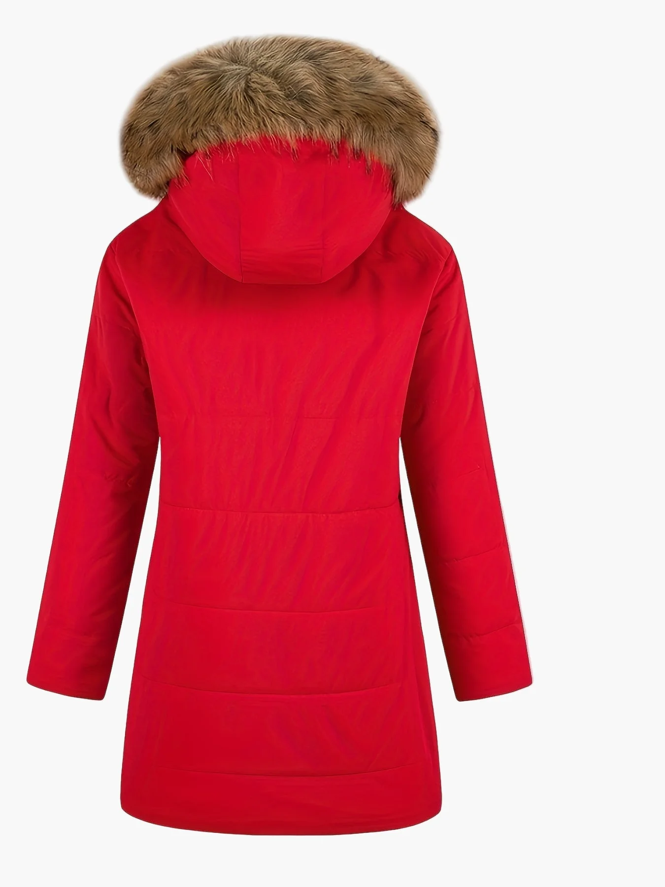 Manteau d'hiver femme style parka avec capuche en fausse fourrure – Élégance chic pour temps froid - Image 7