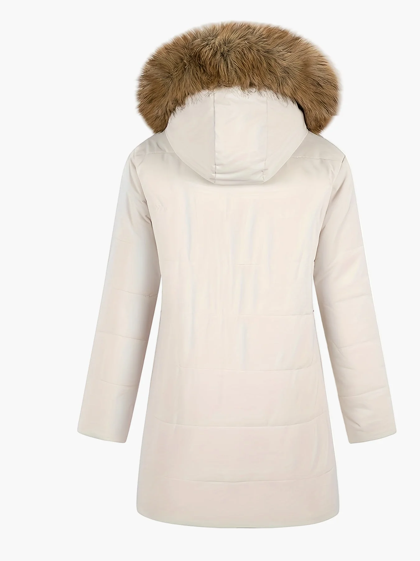 Manteau d'hiver femme style parka avec capuche en fausse fourrure – Élégance chic pour temps froid - Image 9