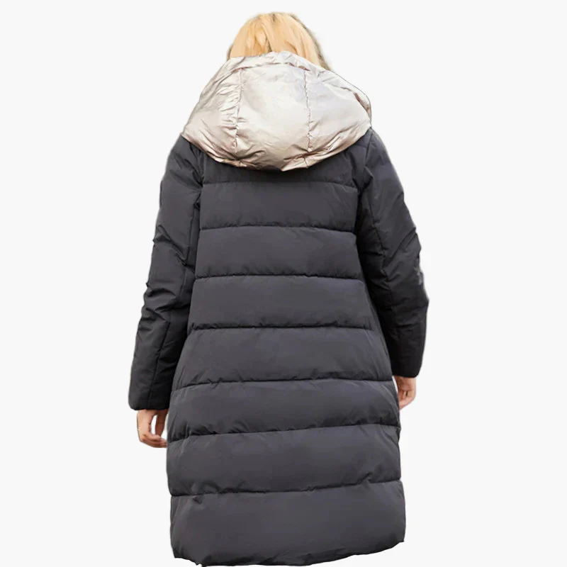 Manteau d'hiver femme style urbain chic avec col large – Idéal pour temps froid - Image 6