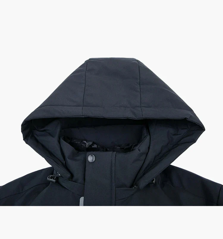 Manteau d'hiver homme élégant style business, veste longue à capuche pour usage professionnel et quotidien - Image 6