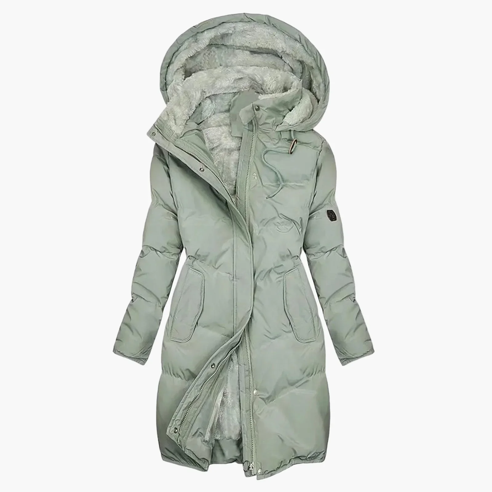 Manteau d'hiver long à capuche pour femme, style élégant et chaud, idéal pour l'hiver - Image 7