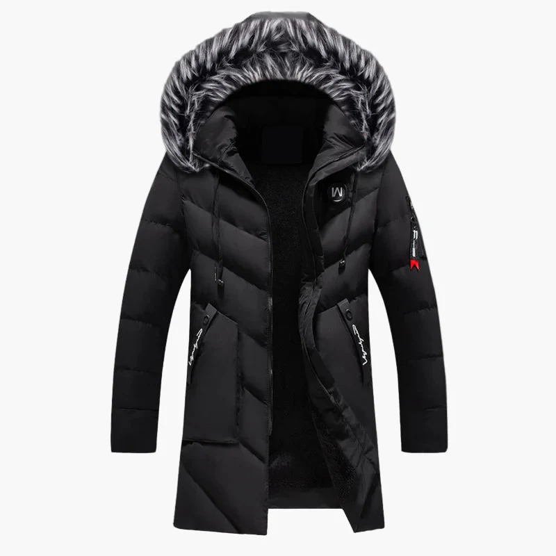 Manteau d’Hiver Long à Capuche pour Homme, Style Urbain, Idéal pour le Froid - Image 2