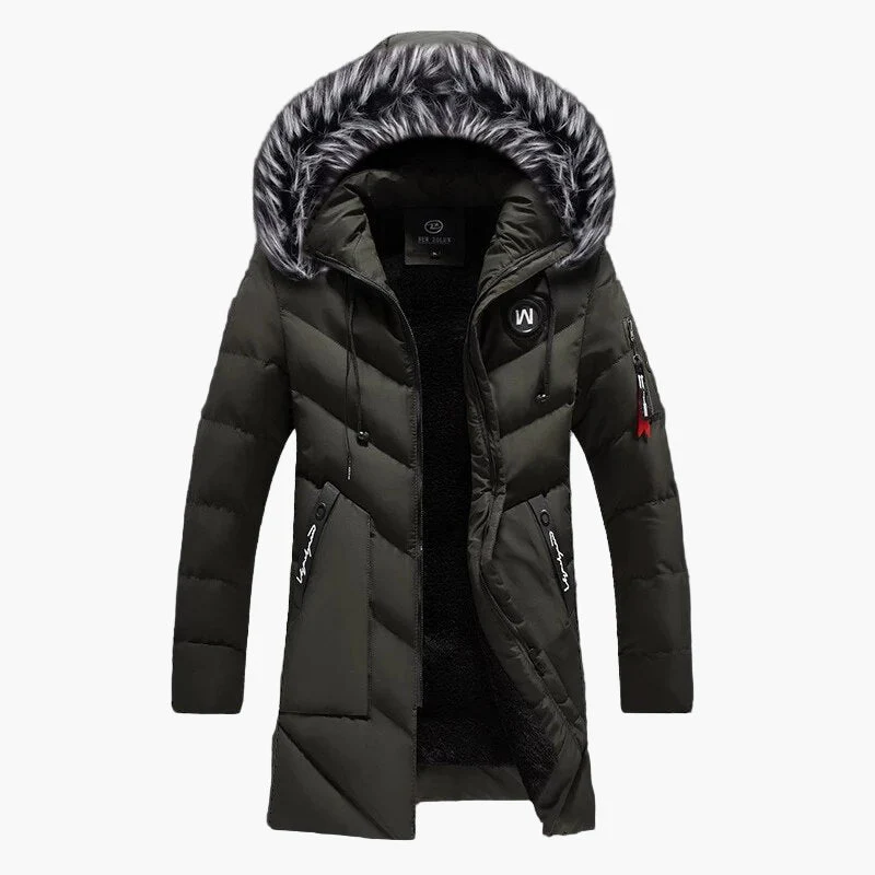 Manteau d’Hiver Long à Capuche pour Homme, Style Urbain, Idéal pour le Froid - Image 4