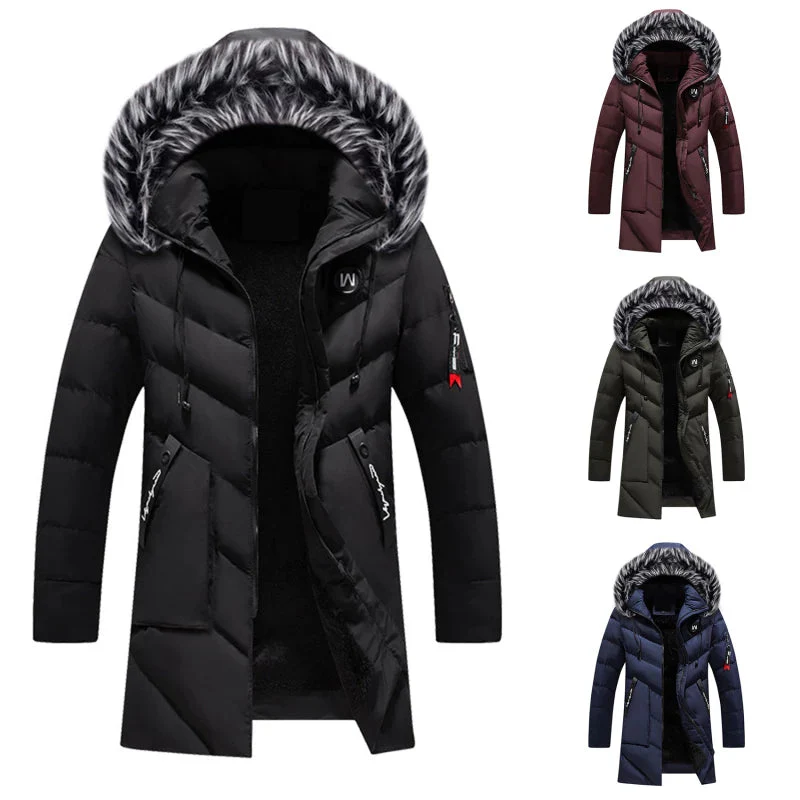 Manteau d’Hiver Long à Capuche pour Homme, Style Urbain, Idéal pour le Froid - Image 7