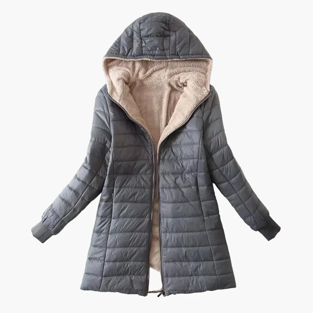 Manteau d'hiver matelassé à capuche pour femme, style urbain décontracté - Image 2
