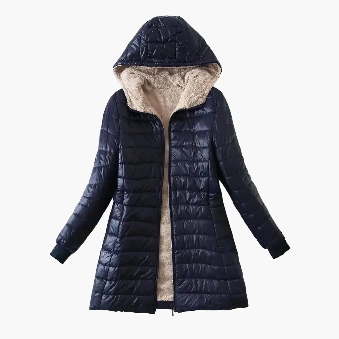 Manteau d'hiver matelassé à capuche pour femme, style urbain décontracté - Image 3