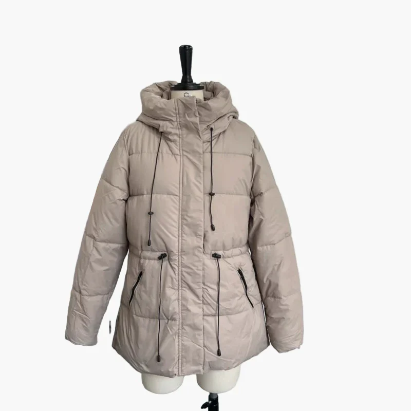 Manteau d'hiver matelassé femme à capuche style urbain chaud et tendance - Image 3