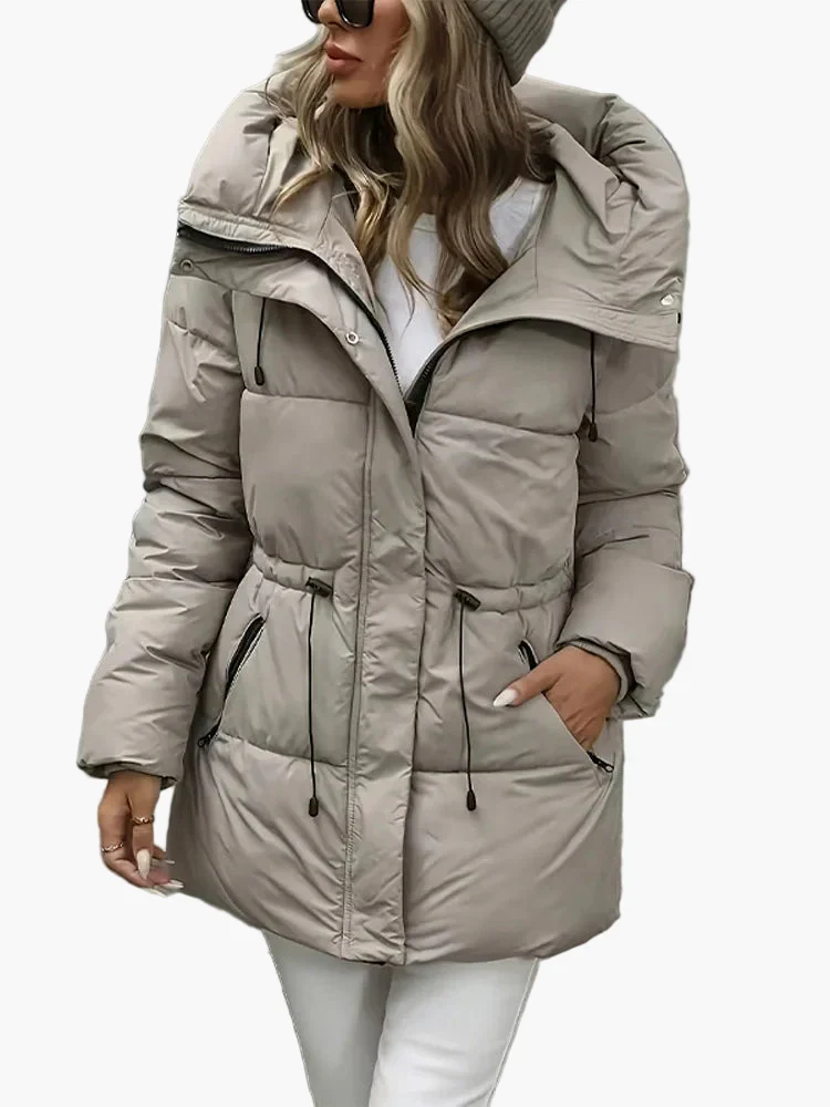 Manteau d'hiver matelassé femme à capuche style urbain chaud et tendance - Image 8