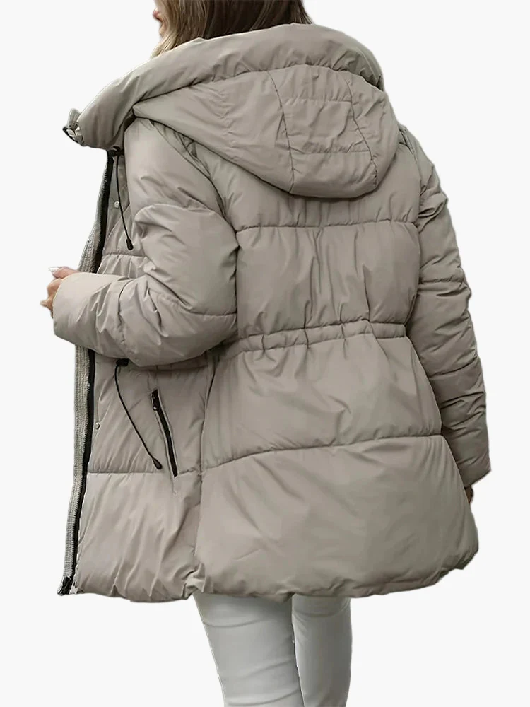 Manteau d'hiver matelassé femme à capuche style urbain chaud et tendance - Image 9