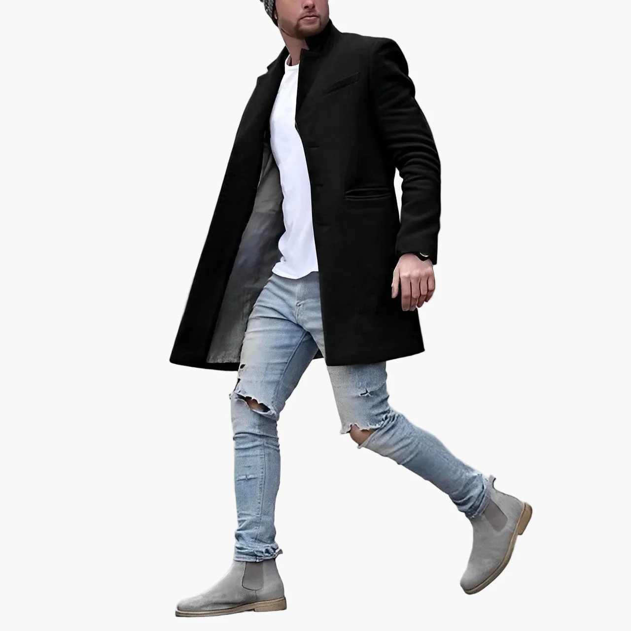 Manteau Homme Élégant Style Moderne Urbain – Idéal Ville et Sorties - Image 2