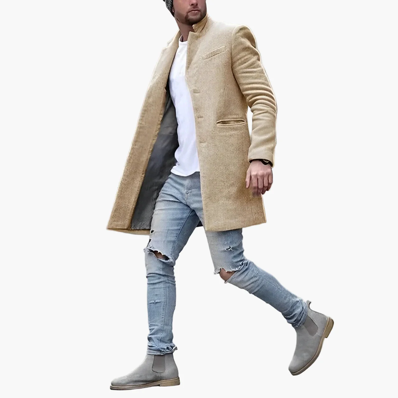 Manteau Homme Élégant Style Moderne Urbain – Idéal Ville et Sorties - Image 3