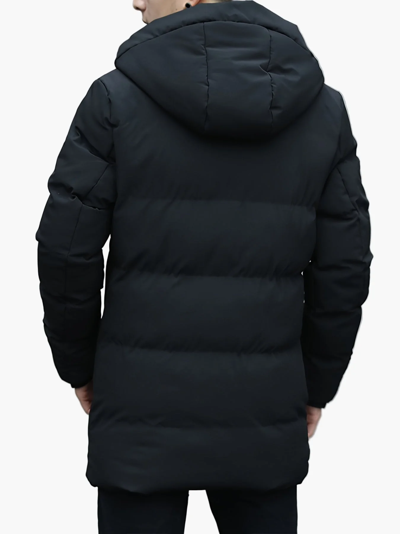 Manteau Homme Long à Capuche Style Urbain pour Hiver et Quotidien - Image 5