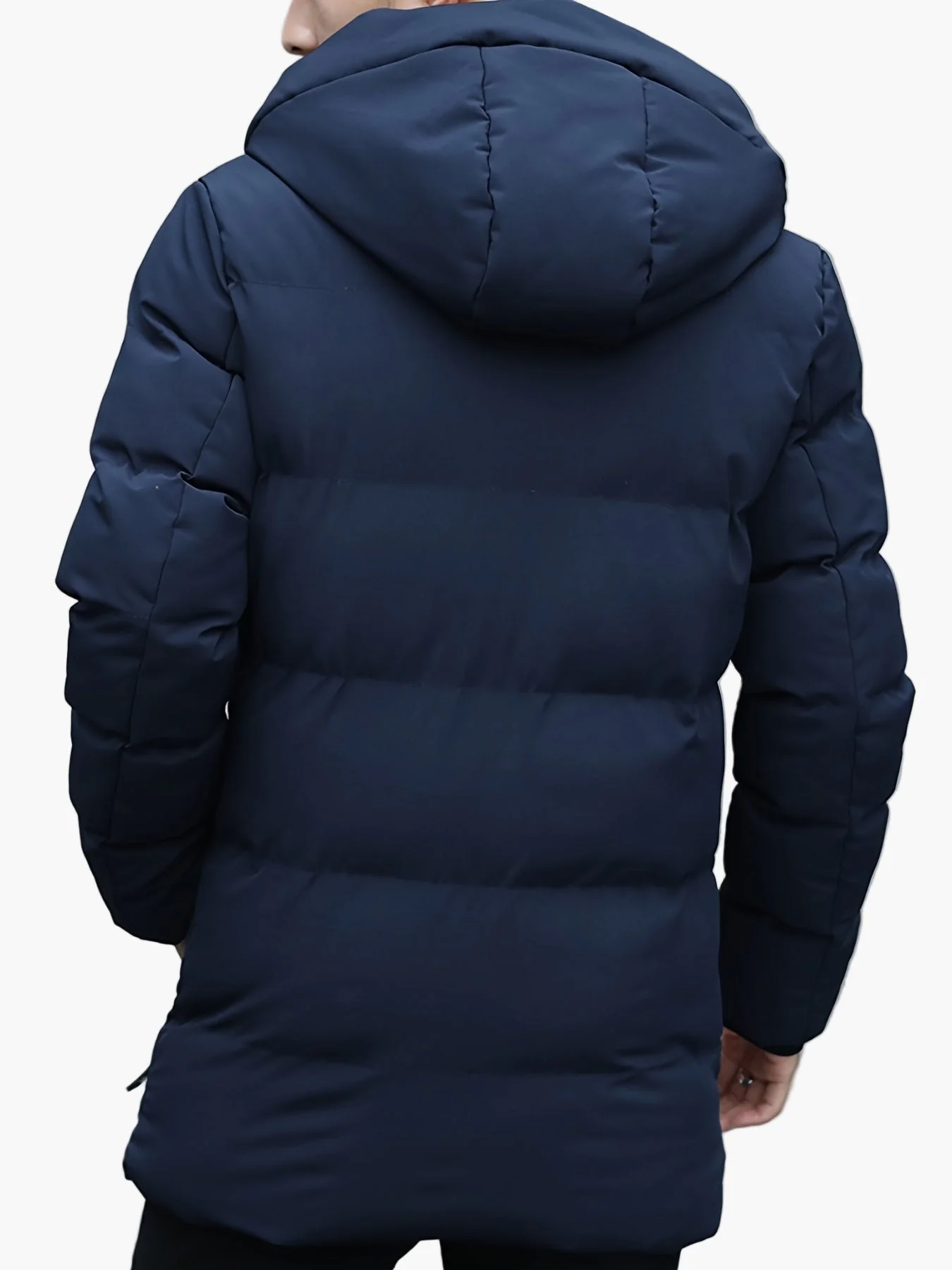 Manteau Homme Long à Capuche Style Urbain pour Hiver et Quotidien - Image 6