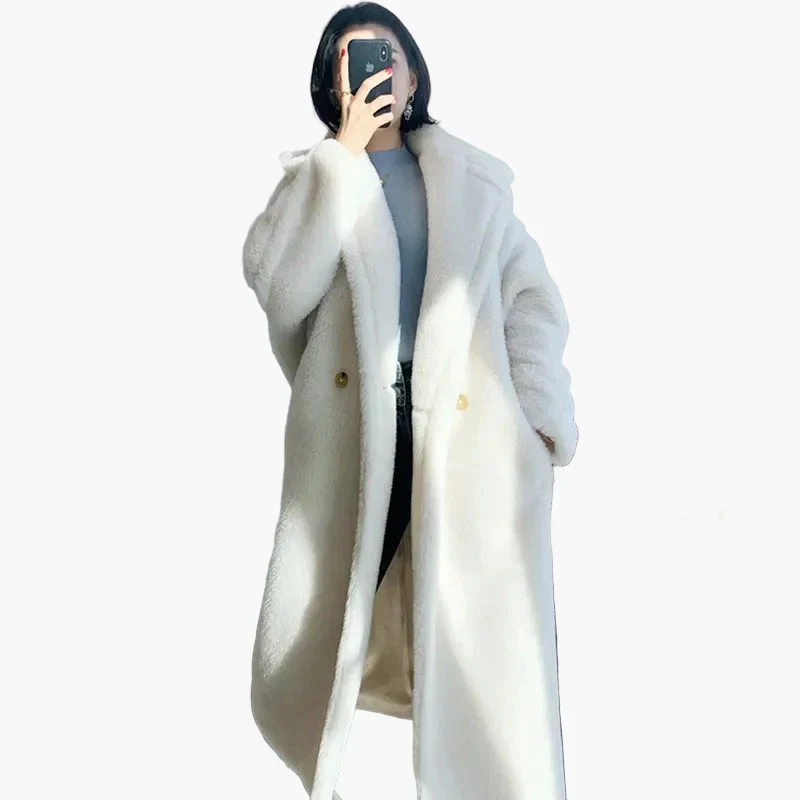 Manteau long ample style urbain pour femme – Élégance décontractée hivernale - Image 2