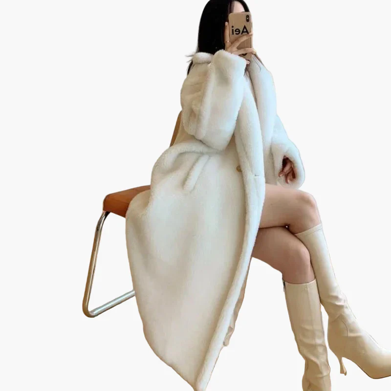 Manteau long ample style urbain pour femme – Élégance décontractée hivernale - Image 3