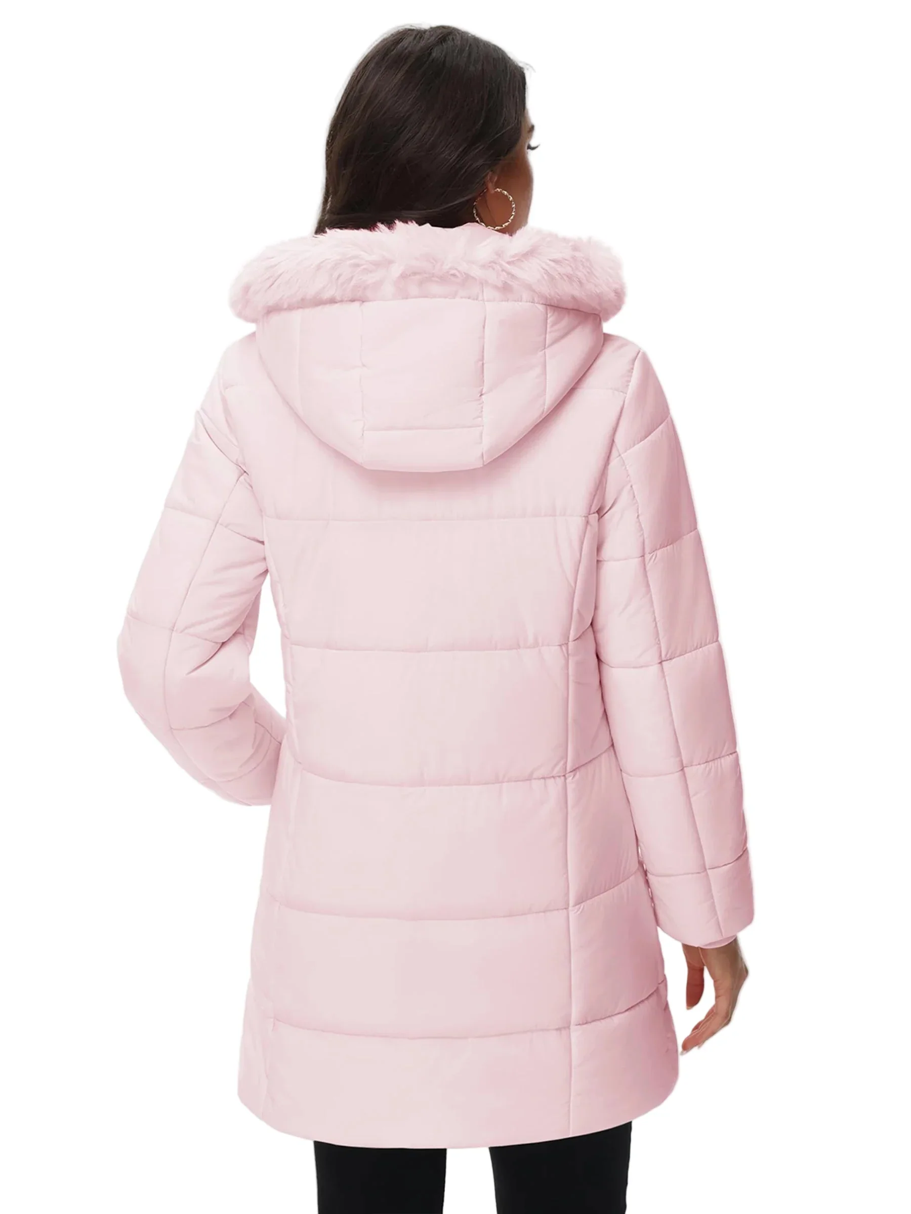 Manteau long doudoune à capuche pour femme, style urbain, usage quotidien et activités extérieures - Image 4