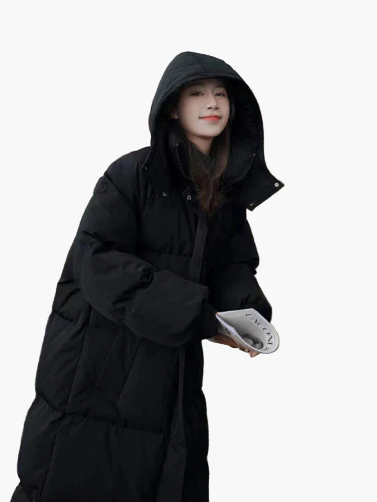 Manteau long doudoune oversize femme style urbain hiver - Image 2
