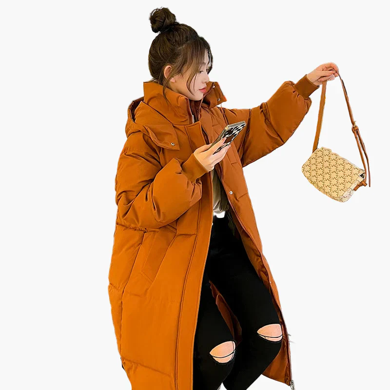 Manteau long doudoune oversize femme style urbain hiver - Image 3