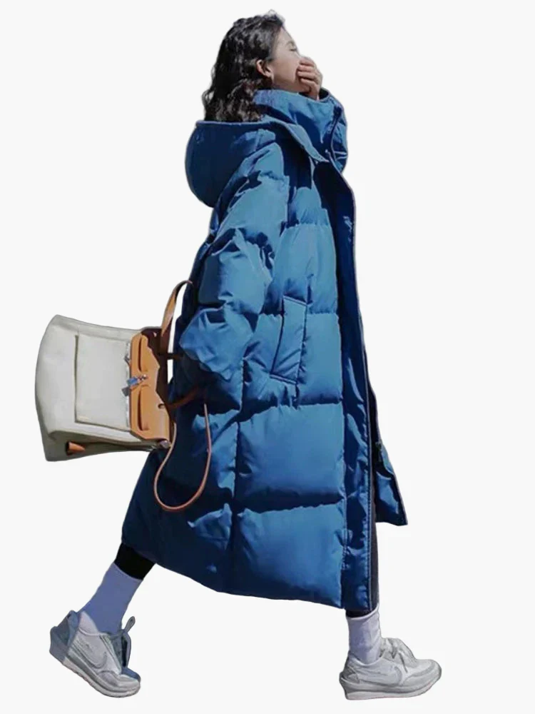 Manteau long doudoune oversize femme style urbain hiver - Image 5