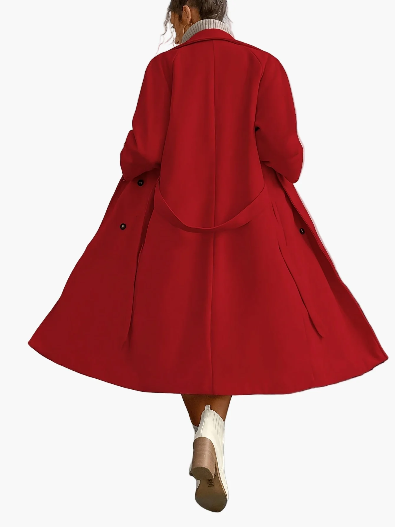 Manteau long élégant pour femme style urbain automne hiver - Image 5