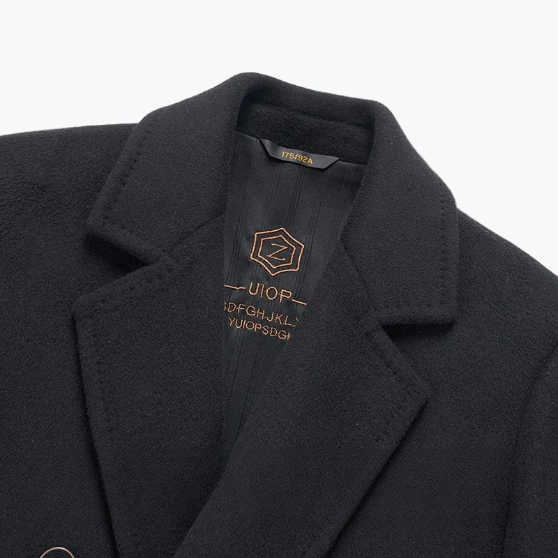 Manteau long élégant homme double boutonnage style urbain – Idéal pour affaires et sorties - Image 3