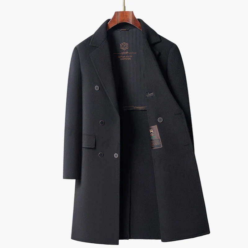 Manteau long élégant homme double boutonnage style urbain – Idéal pour affaires et sorties - Image 6