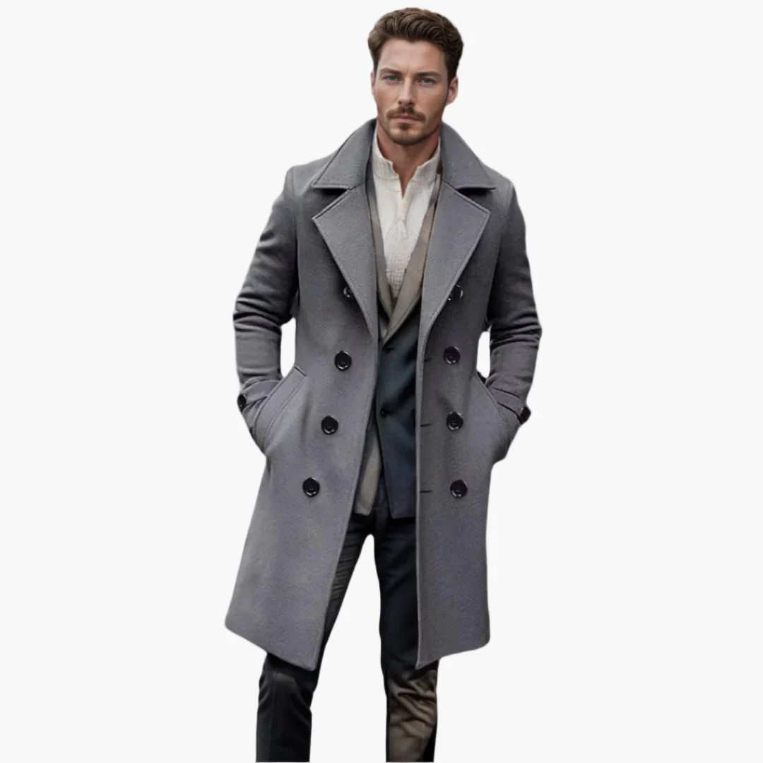 Manteau long élégant pour homme style italien – Vêtement habillé et urbain - Image 4