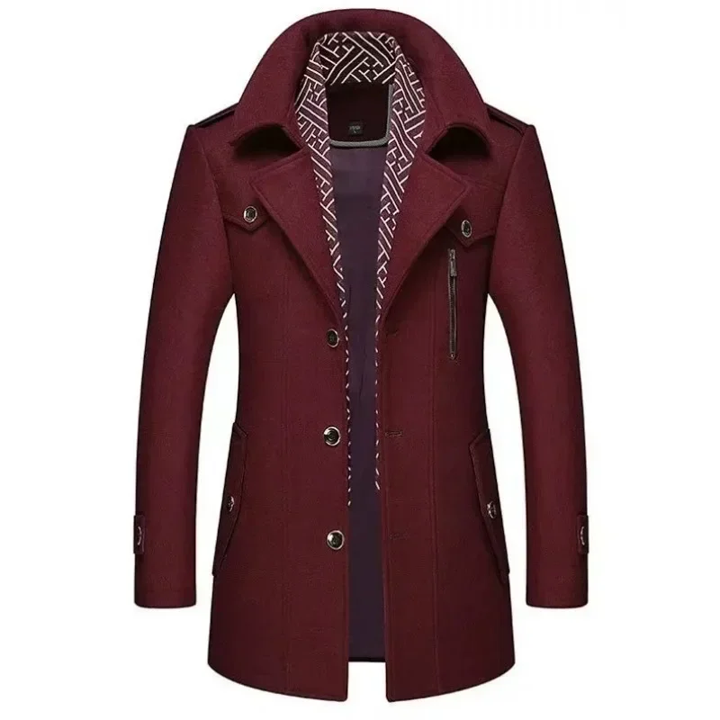 Manteau long élégant à la mode pour homme – Style urbain chic et confortable - Image 4