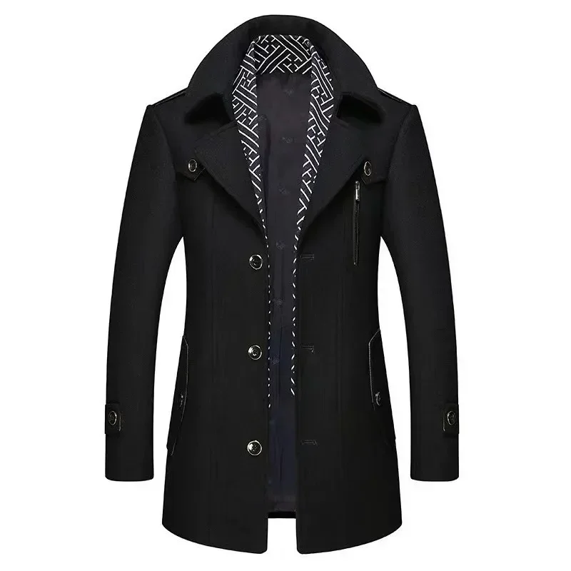 Manteau long élégant à la mode pour homme – Style urbain chic et confortable - Image 5